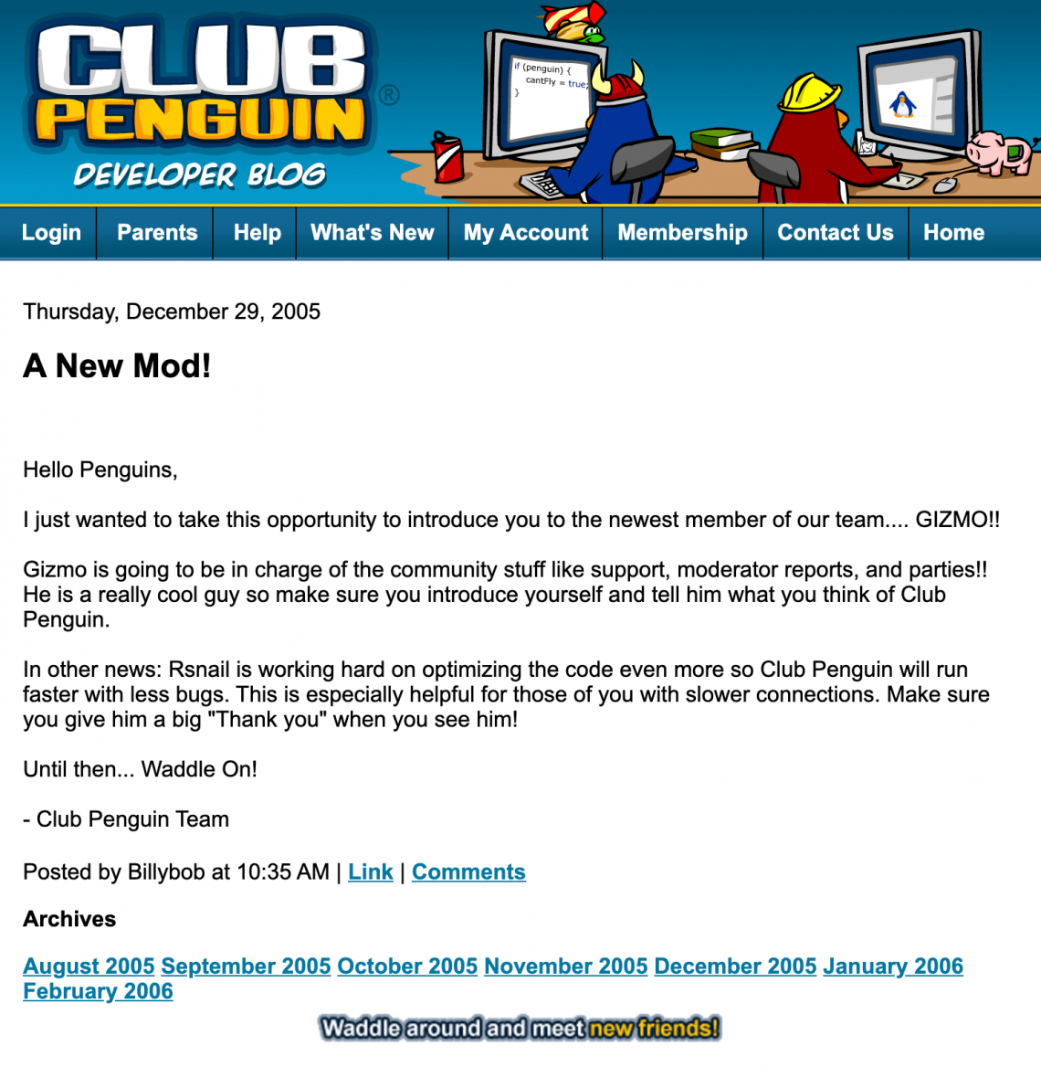 Nathan Sawatzky on Club Penguin's Community Support – Club Penguin Mountains