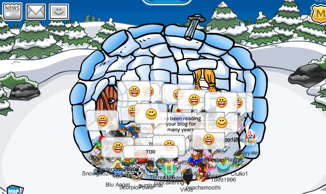 CP Rewritten Aunt Arctic’s 4th Anniversary Visit Club Penguin Mountains